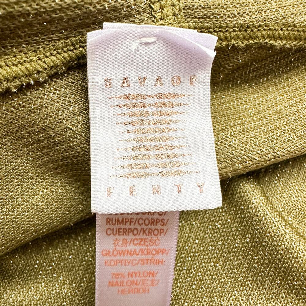 Savage X Fenty “Sleep & Shine” Hooded Shimmer Jumpsuit Green Size M - Picture 12 of 13